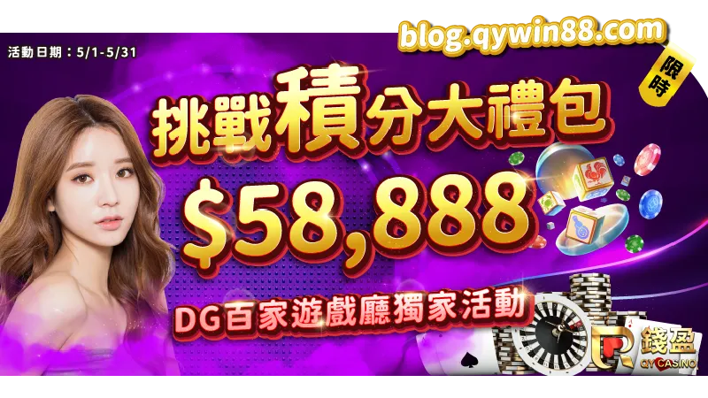 KU娛樂城dg百家樂遊戲廳獨家活動！積分大禮包最高58,888元獎金！